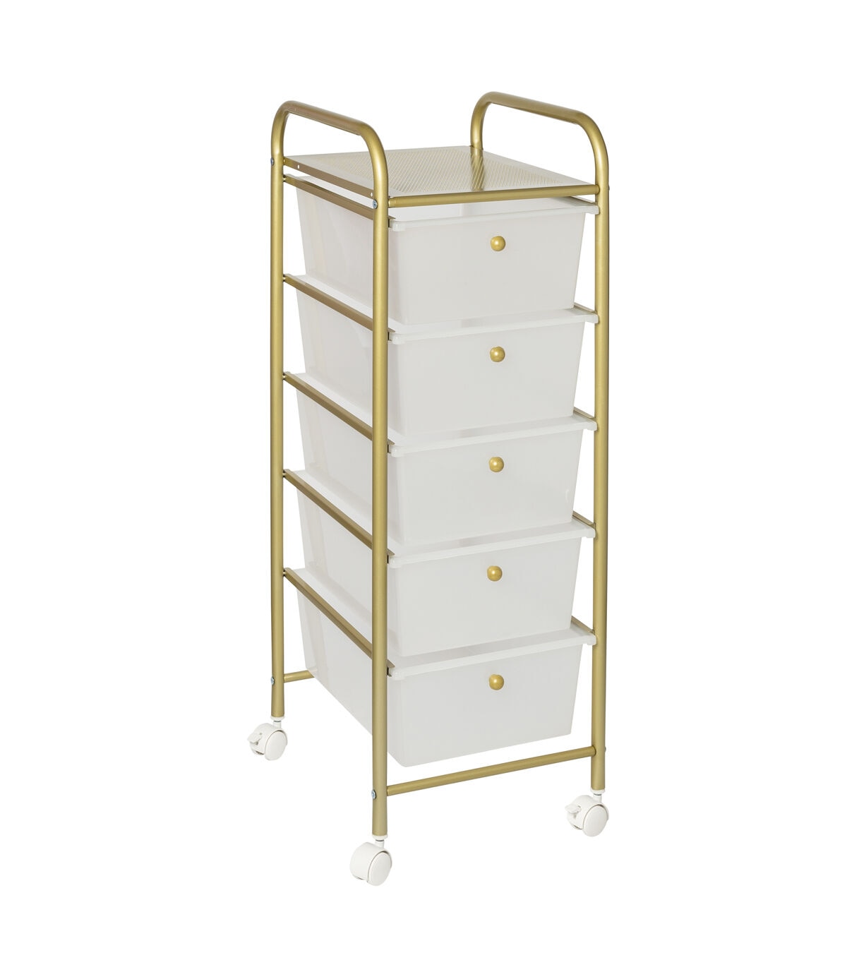 37 Rolling Storage Cart With 5 Plastic Drawers