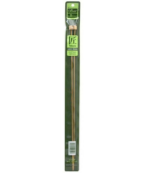 Clover 13 Size 0 Single Point Bamboo Knitting Needle Set