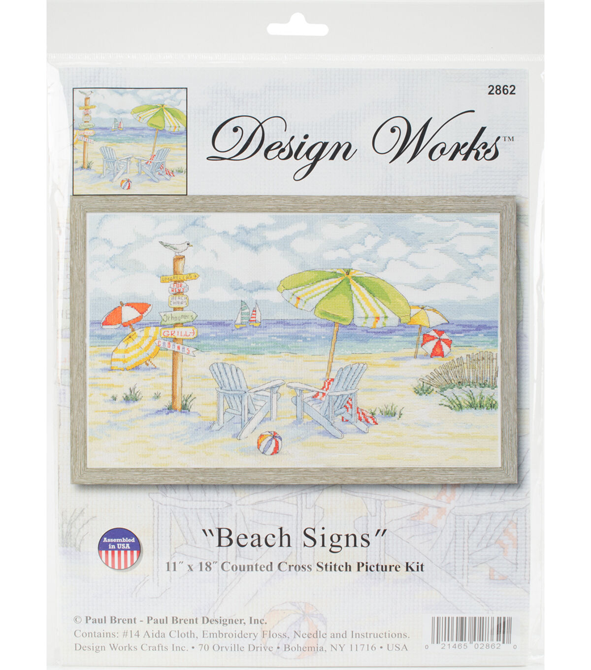 Design Works 18 x 11 Beach Signs Counted Cross Stitch Kit