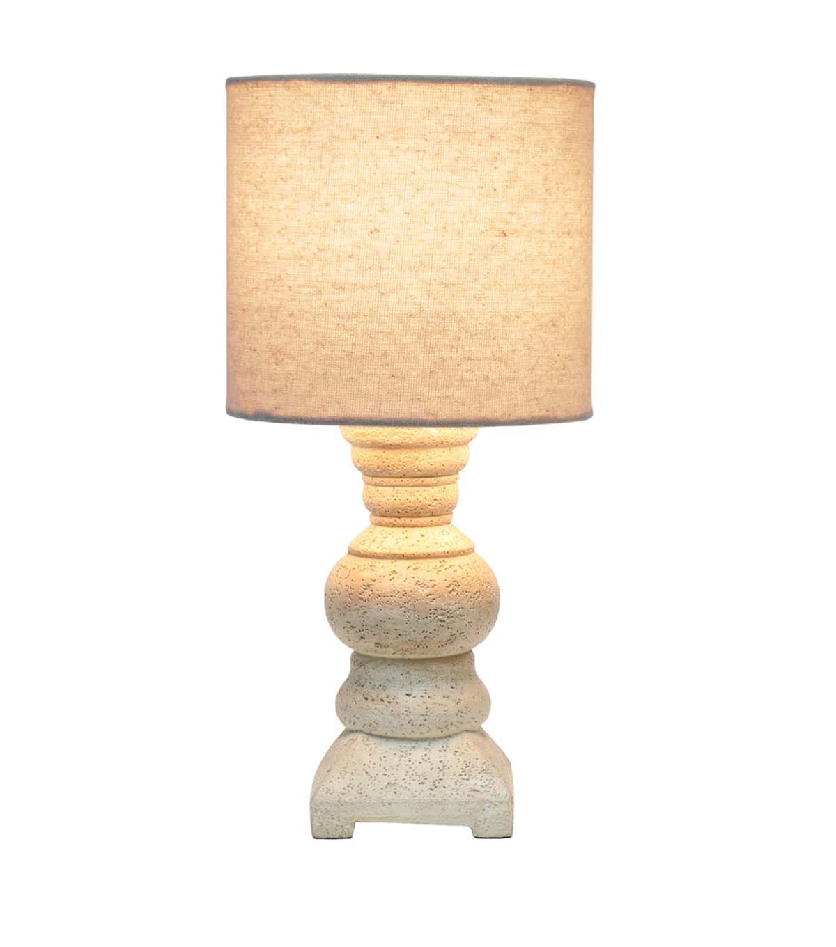 All The Rages 12.5 Rustic Farmhouse Lamp With Beige Fabric Shade