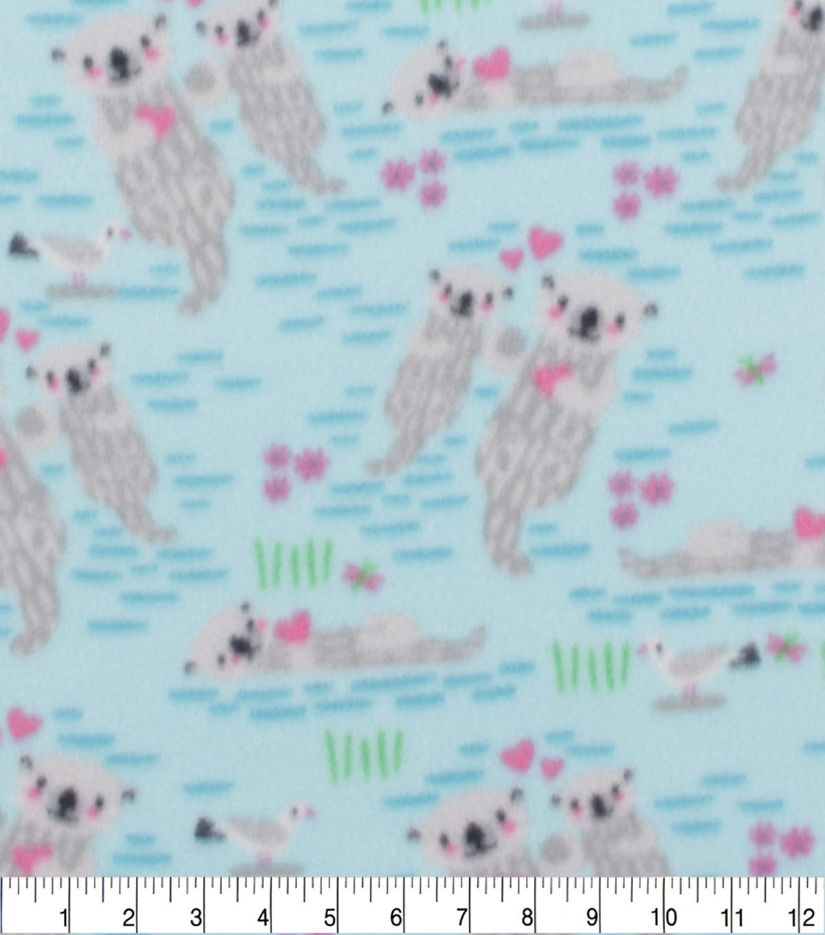 Blizzard Fleece Fabric Otters