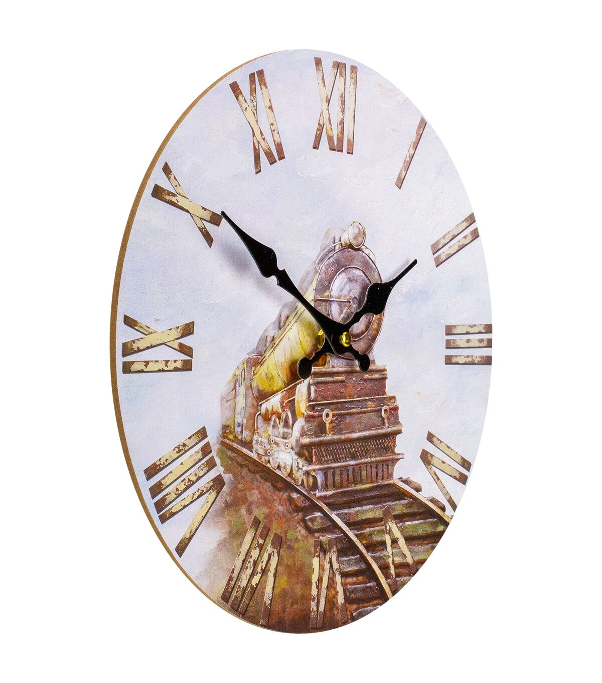 Northlight 12 Numeral Battery Operated Round Clock with Train Design