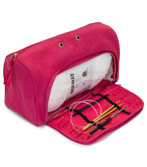 Susan Bates 12X5.5X5.5 Pink Yarn Storage Tote