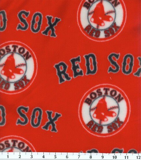 Fabric Traditions Boston Red Sox Fleece Fabric Tossed
