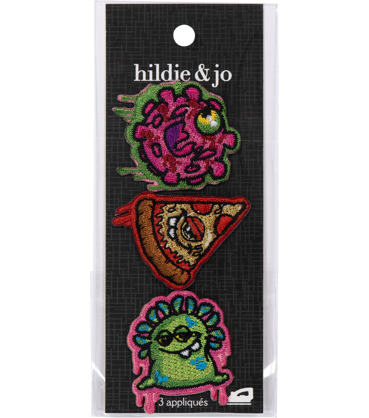 3ct Pizza Slice & Monsters Iron On Patches by hildie & jo