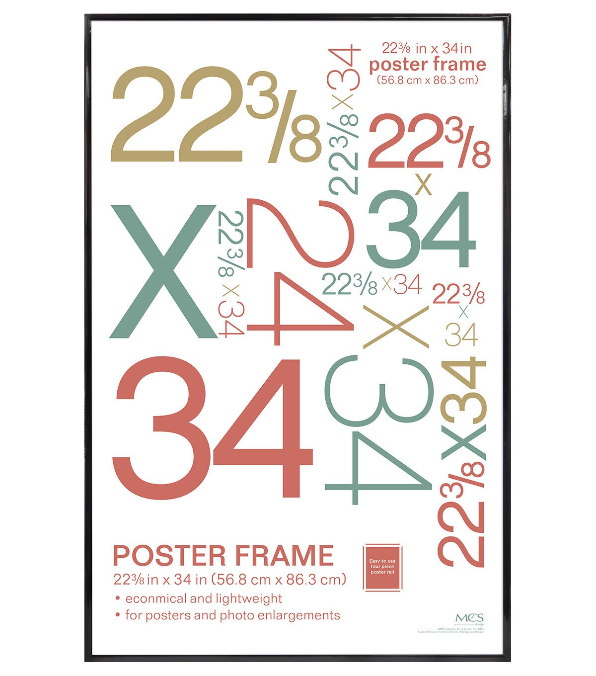 MCS 22 x 34 Black Poster Frame