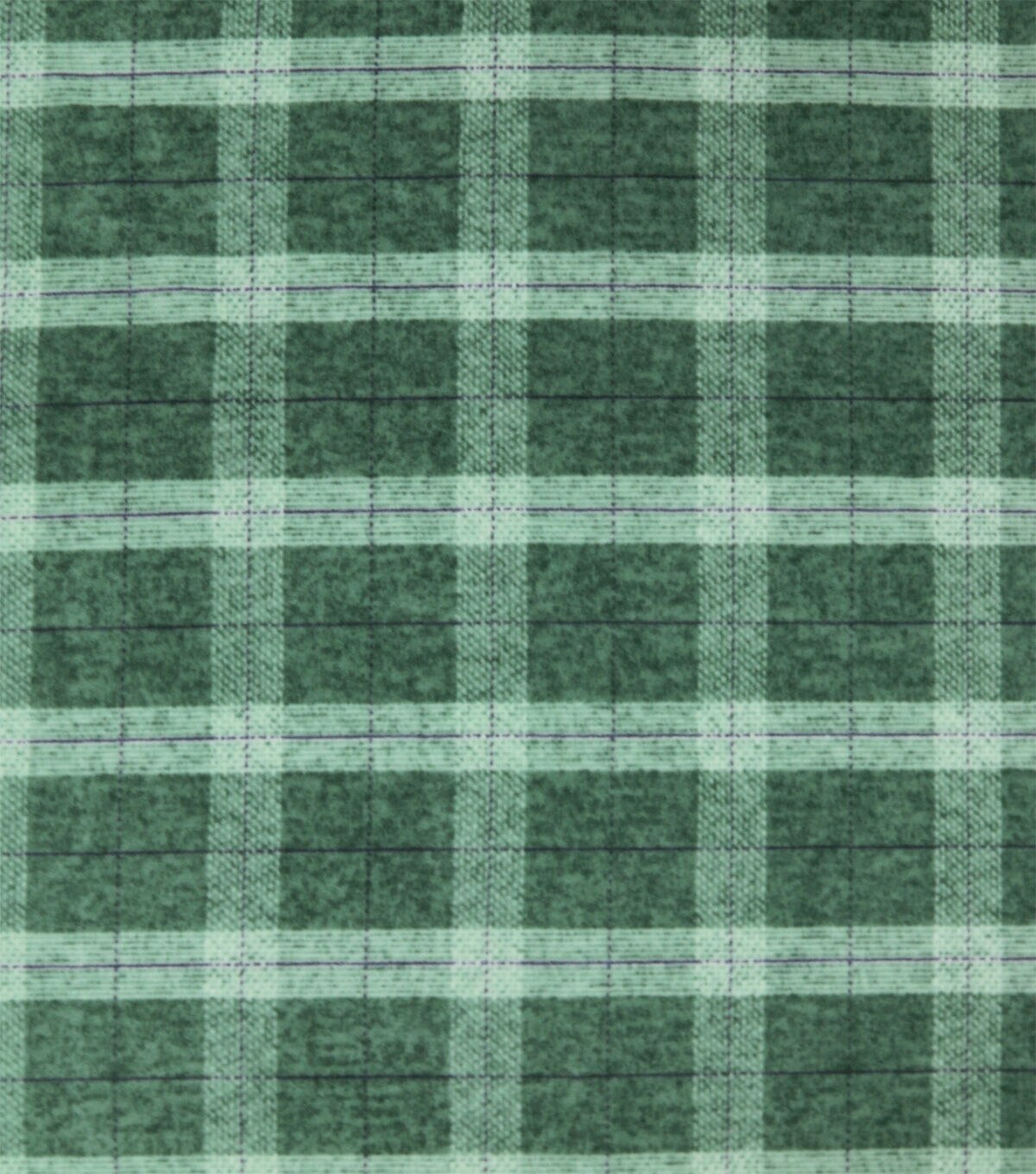 Green Plaid Luxe Fleece Fabric