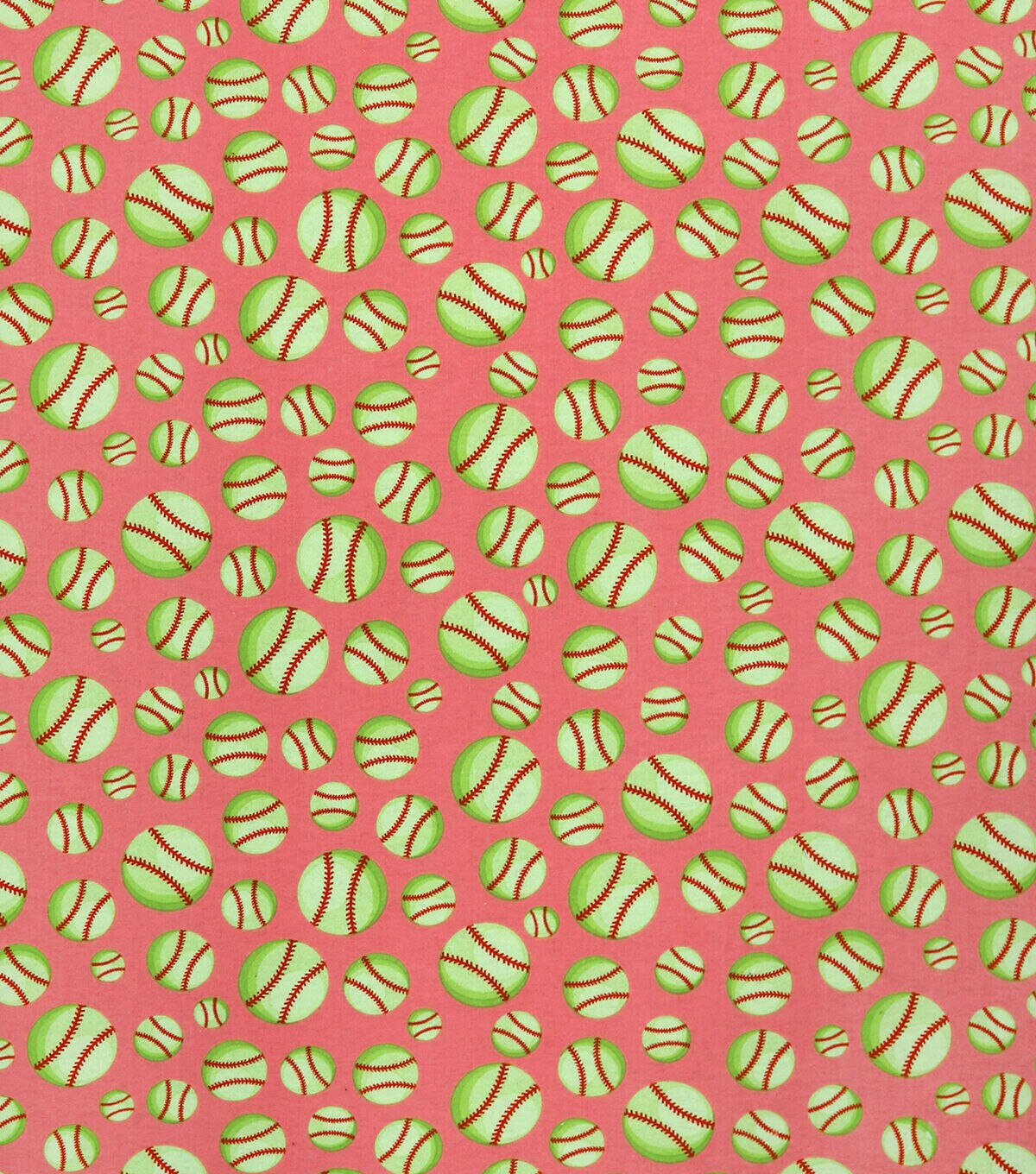 Softball Super Snuggle Flannel Fabric