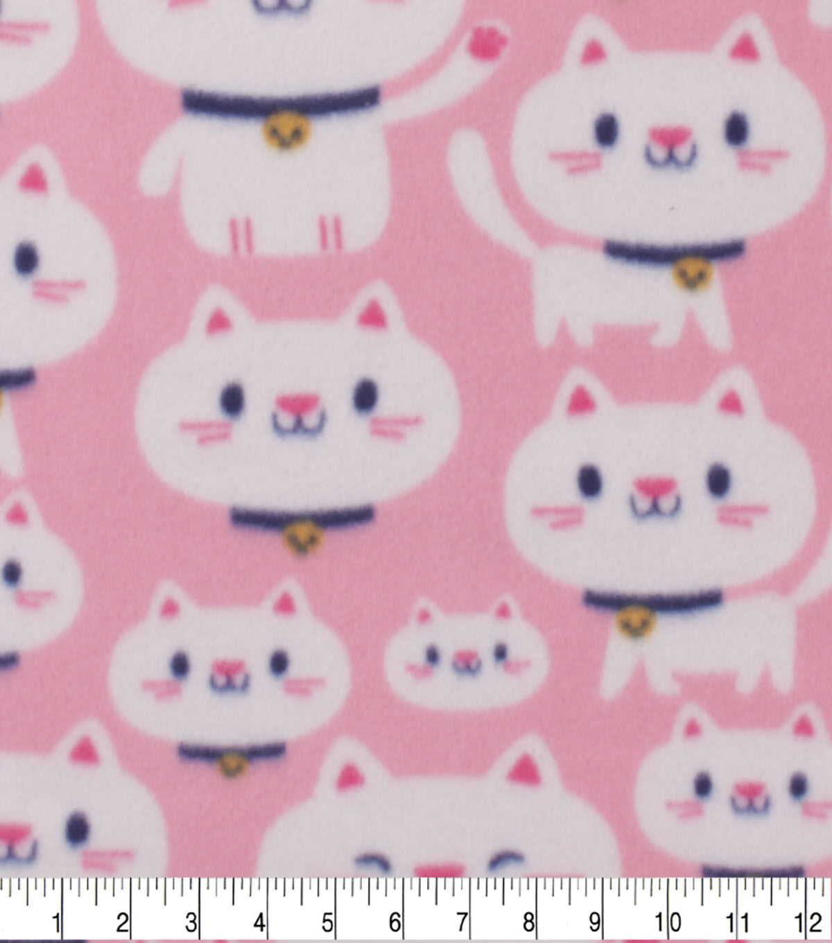 Lucky Cats Blizzard Fleece Fabric