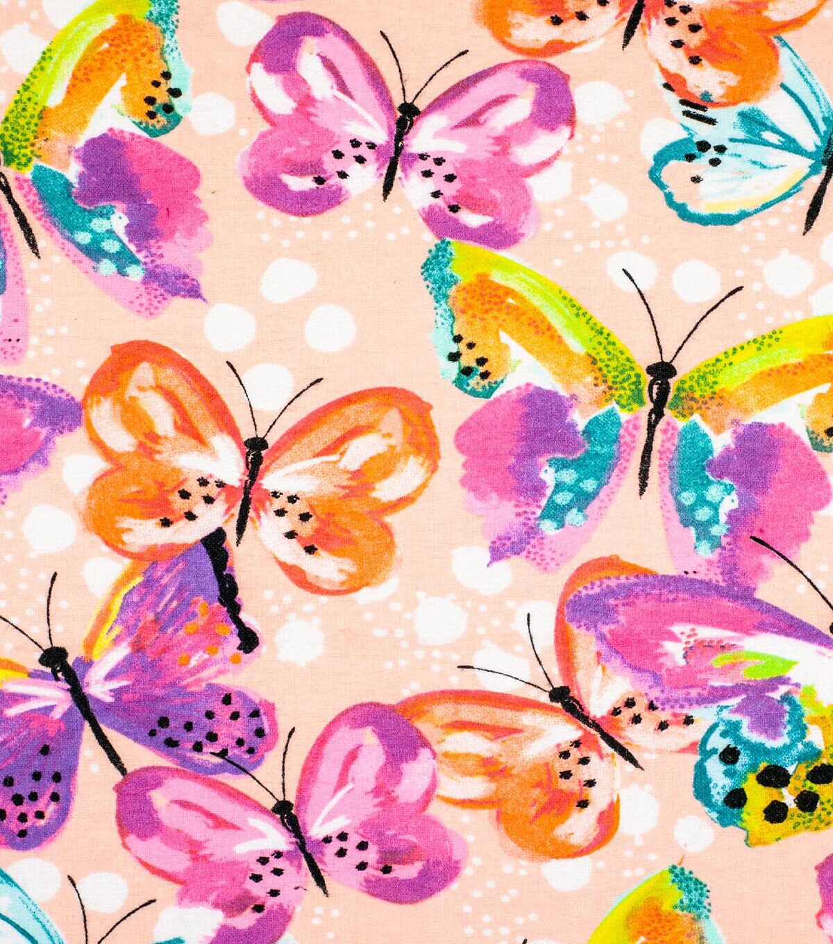 Watercolor Butterflies Super Snuggle Flannel Fabric