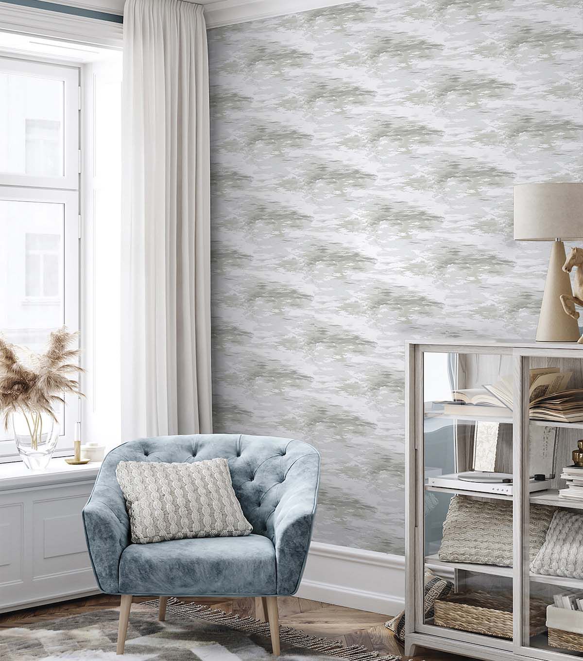 Tommy Bahama 20.5' x 18' Cloud Midair Peel & Stick Wallpaper