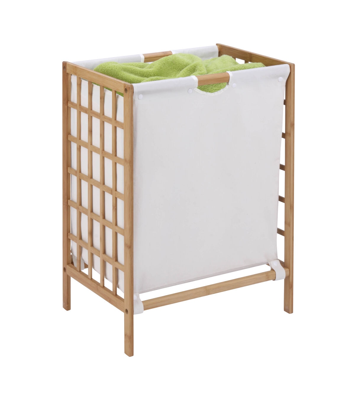 Honey Can Do 17 x 21.5 Natural & Beige Bamboo Frame Hamper