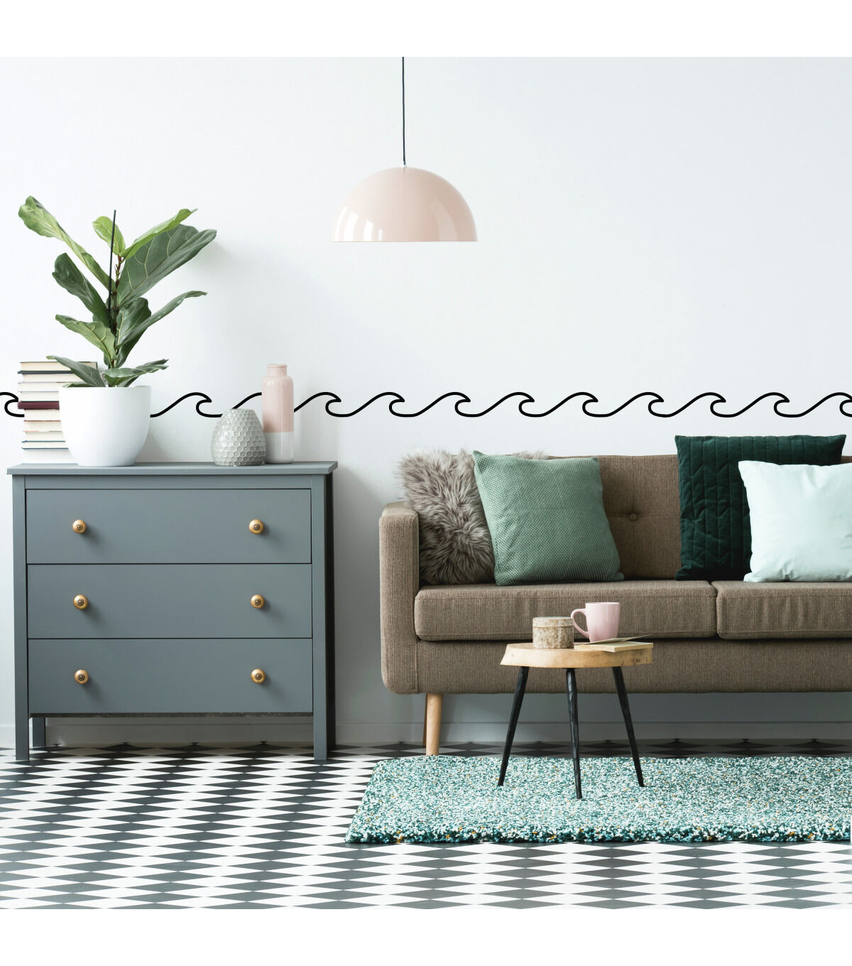 RoomMates Wall Decals Simplistic Waves