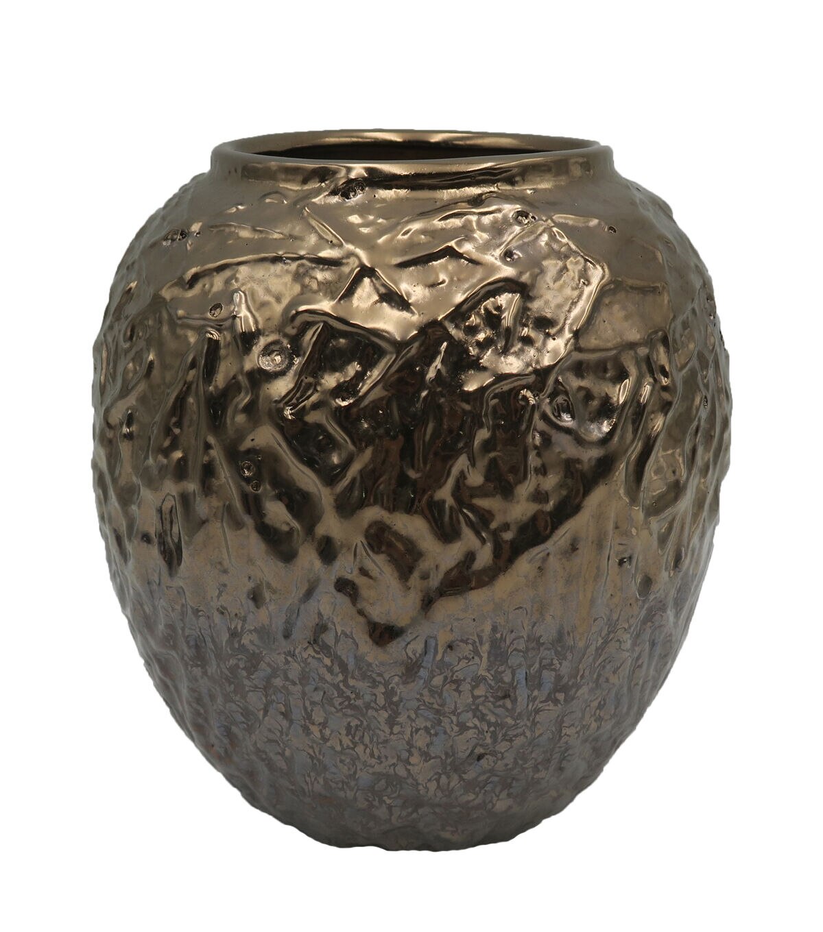 8 Bronzed Texture Ceramic Vase by Bloom Room