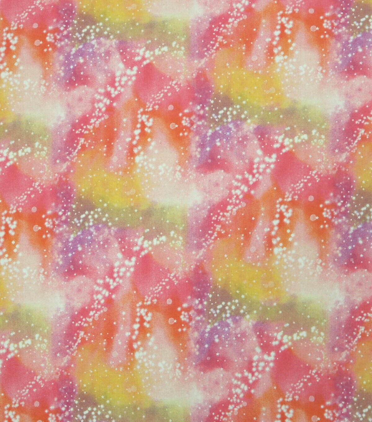 Fairy Dust on Tie Dye Super Snuggle Flannel Fabric