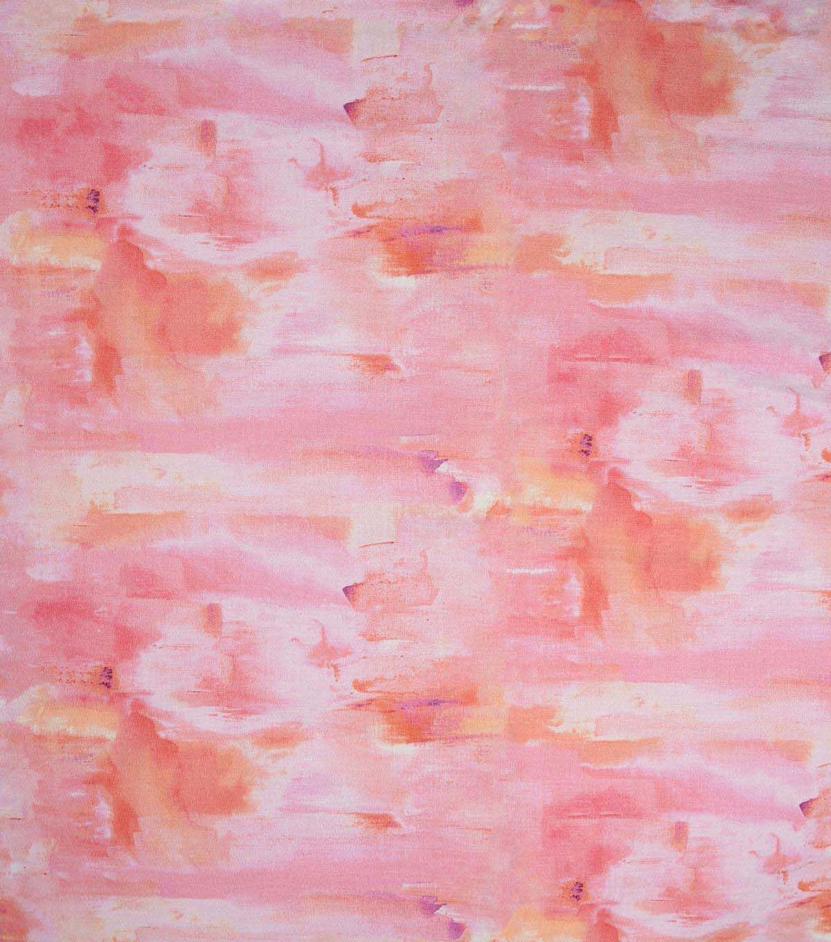 Pink Watercolor Cotton Fabric by Keepsake Calico