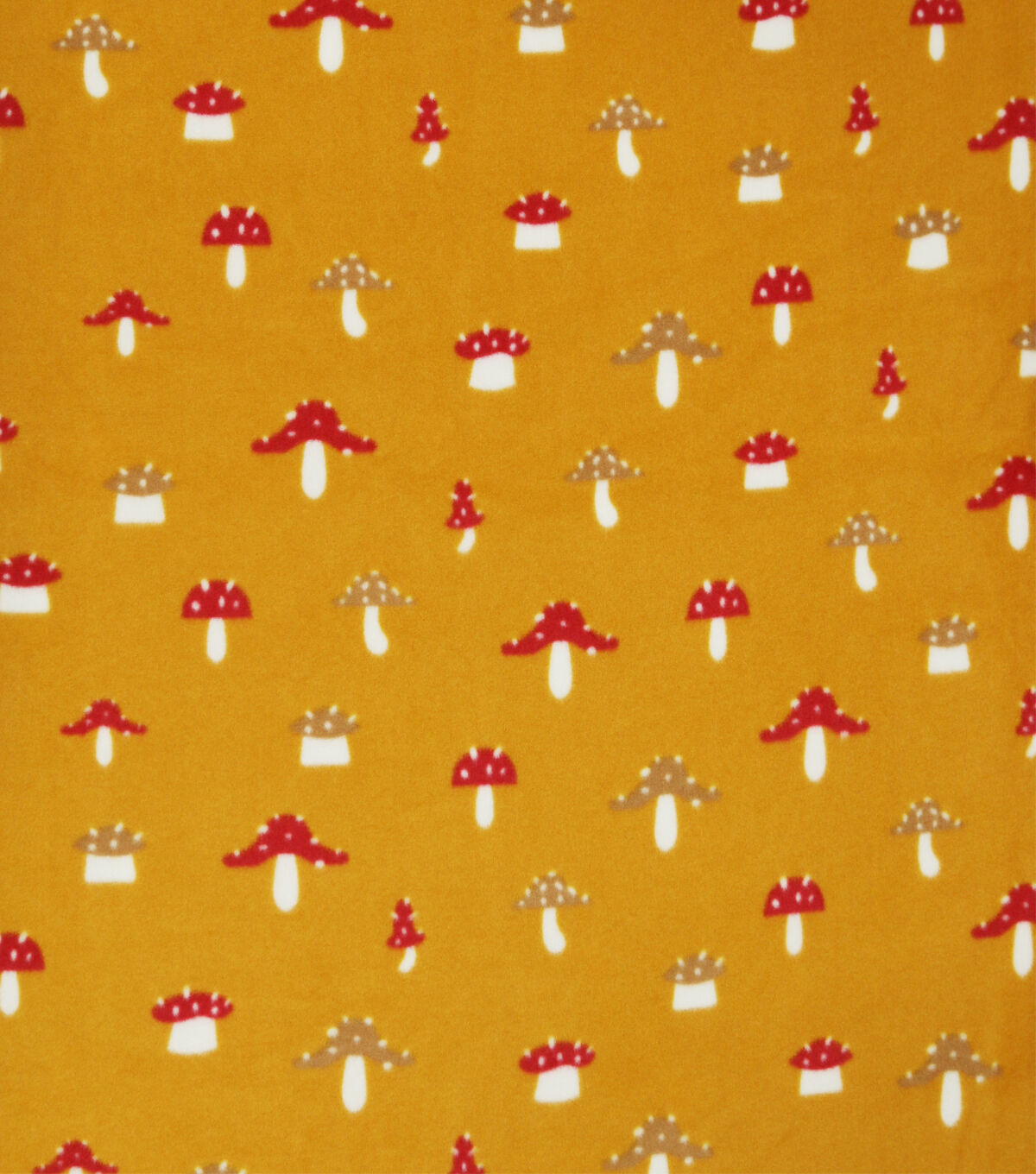 POP! Fall Mushrooms Lightweight Fleece Fabric