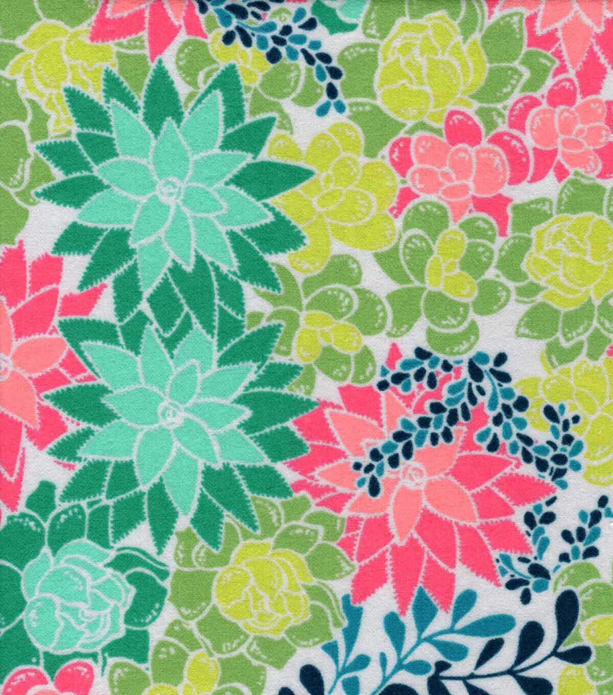 Bright Floral Super Snuggle Flannel Fabric