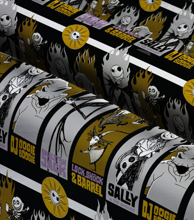 Nightmare Before Christmas Oogie Boogie Cast Fear Fest Cotton Fabric