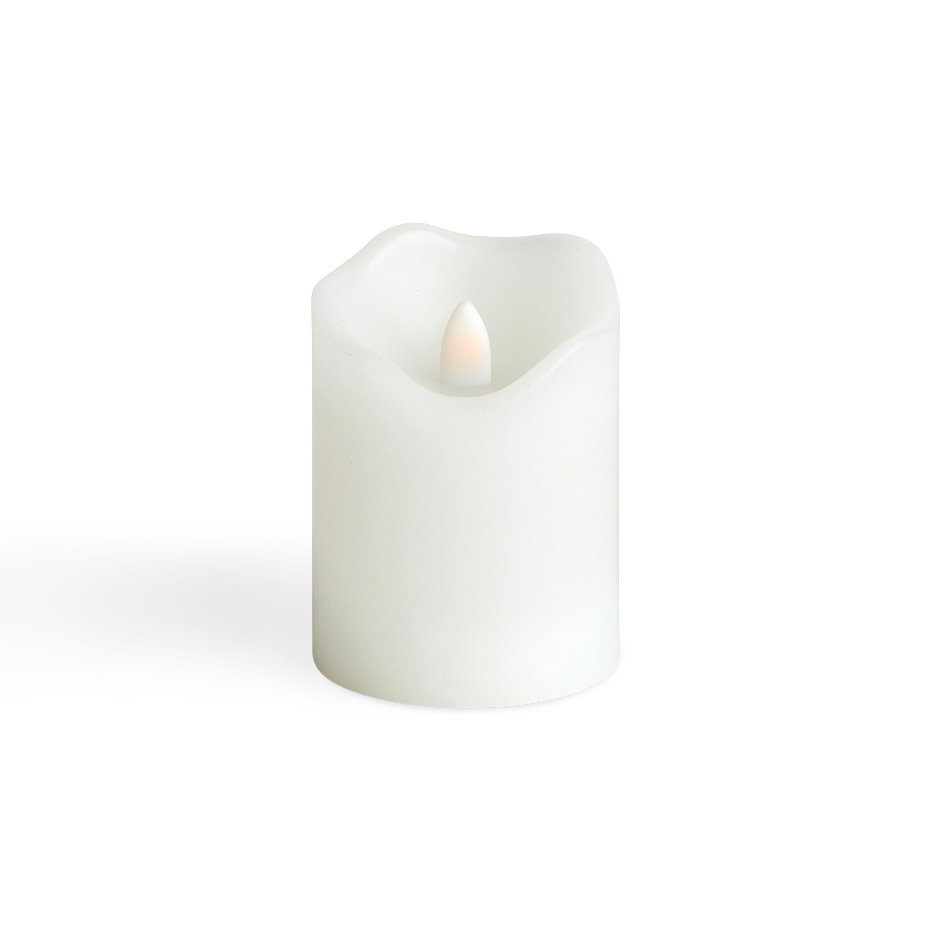 3 x 4 LED White Wave Edge Pillar Candle by Hudson 43