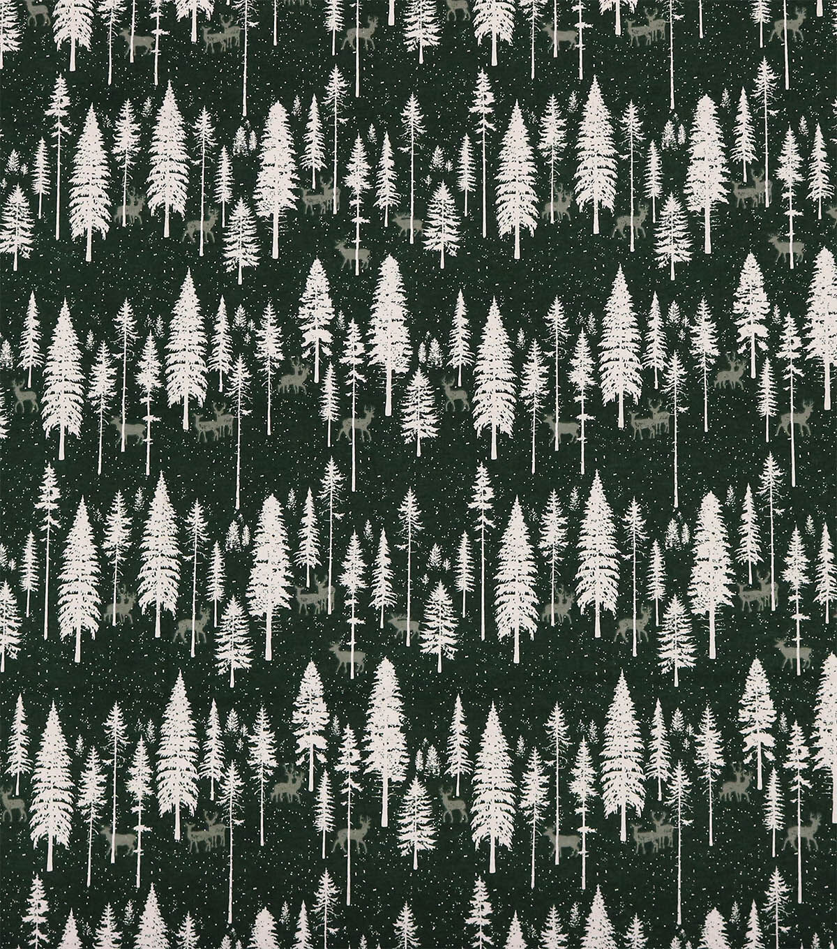 Forest on Green Super Snuggle Christmas Flannel Fabric