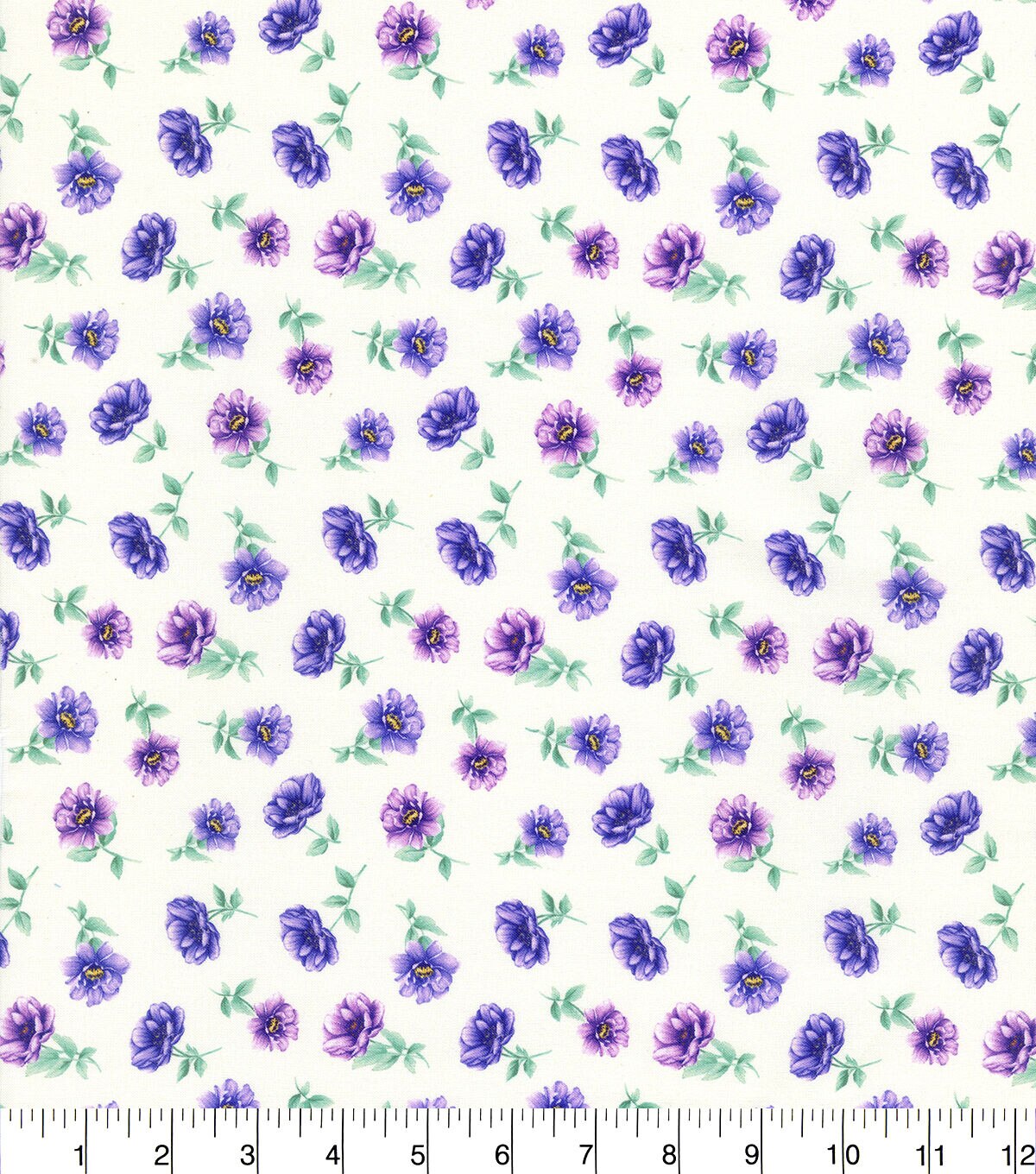 Hi Fashion Floral on Cream Premium Cotton Fabric