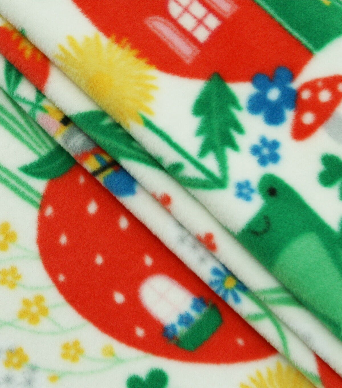 Spring Mouse Village Anti Pill Plush Fleece Fabric by POP!