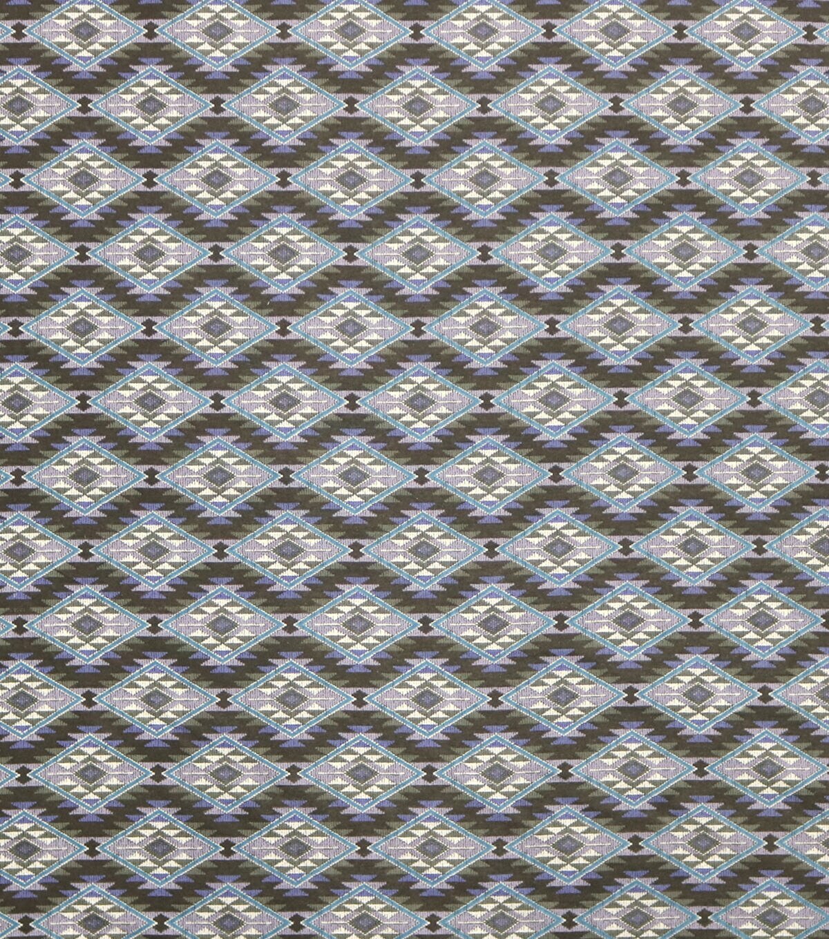 Blue Aztec Diamonds In Line Super Snuggle Flannel Fabric