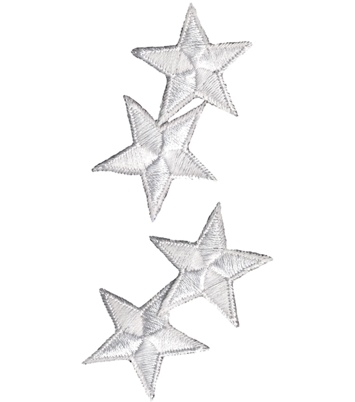 Wrights 1 White Star Iron On Patches 4pk