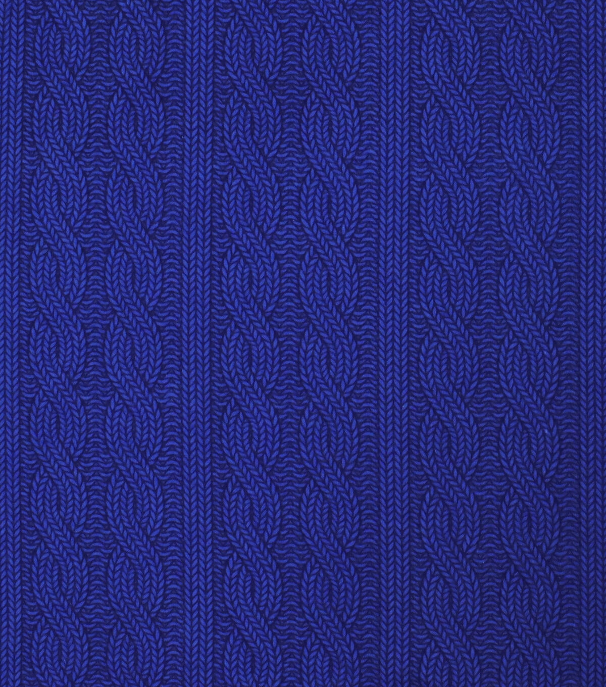 Cable Knit Navy Super Snuggle Flannel Fabric
