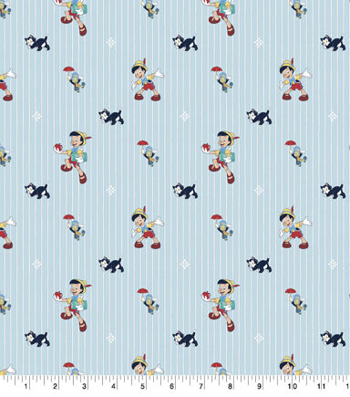 Pinocchio And Friends Disney Cotton Fabric