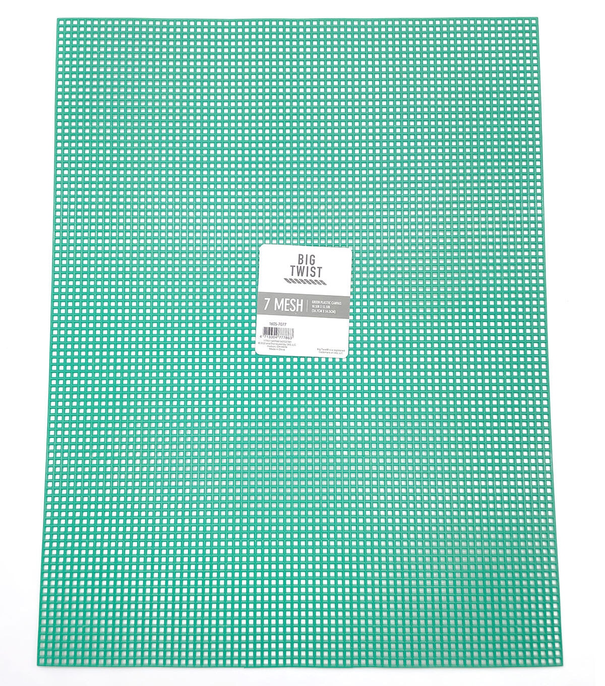 10.5 x 13.5 Green 7 Plastic Mesh Canvas Embroidery by Big Twist