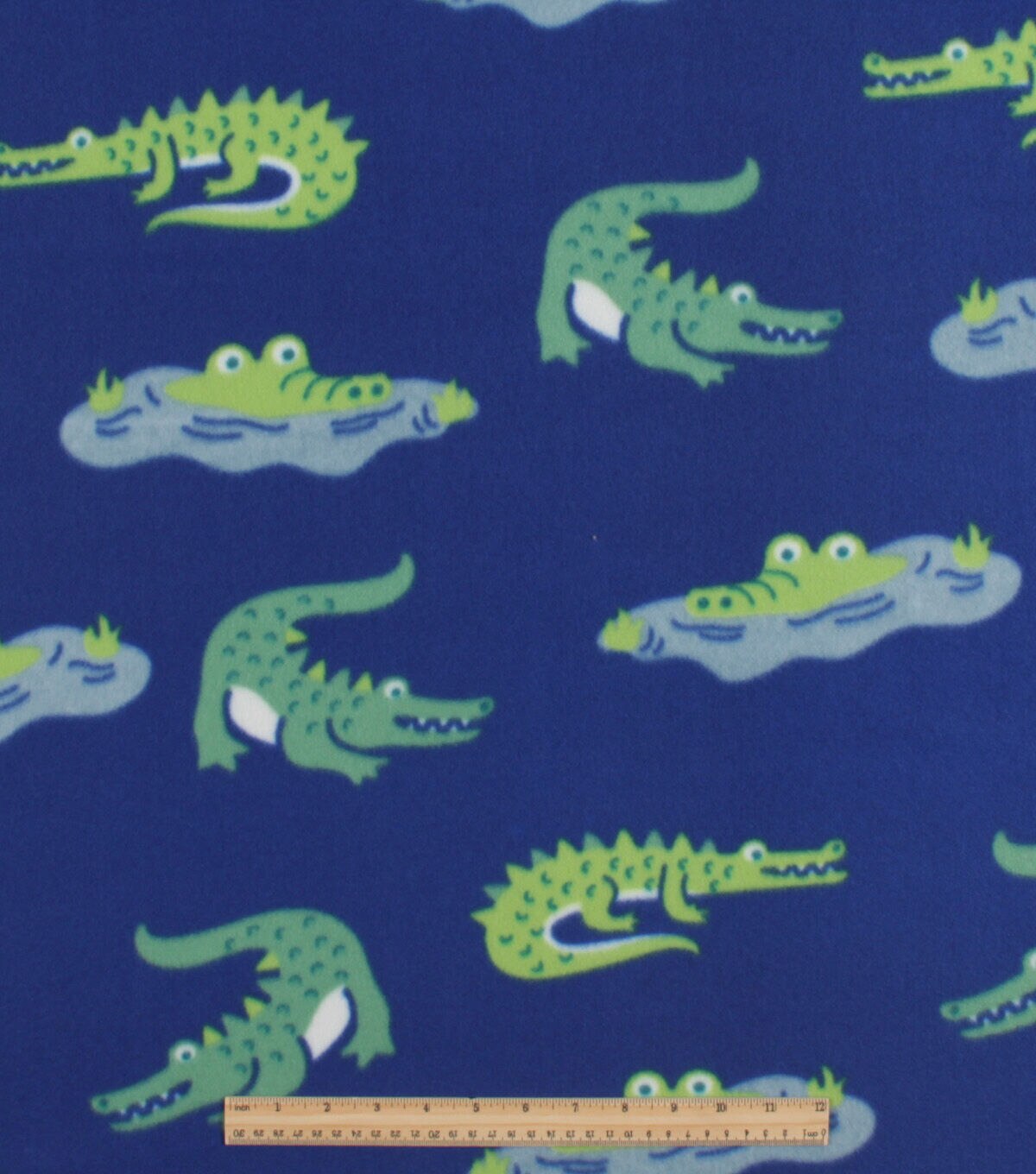 Multi Alligator Blizzard Fleece Fabric