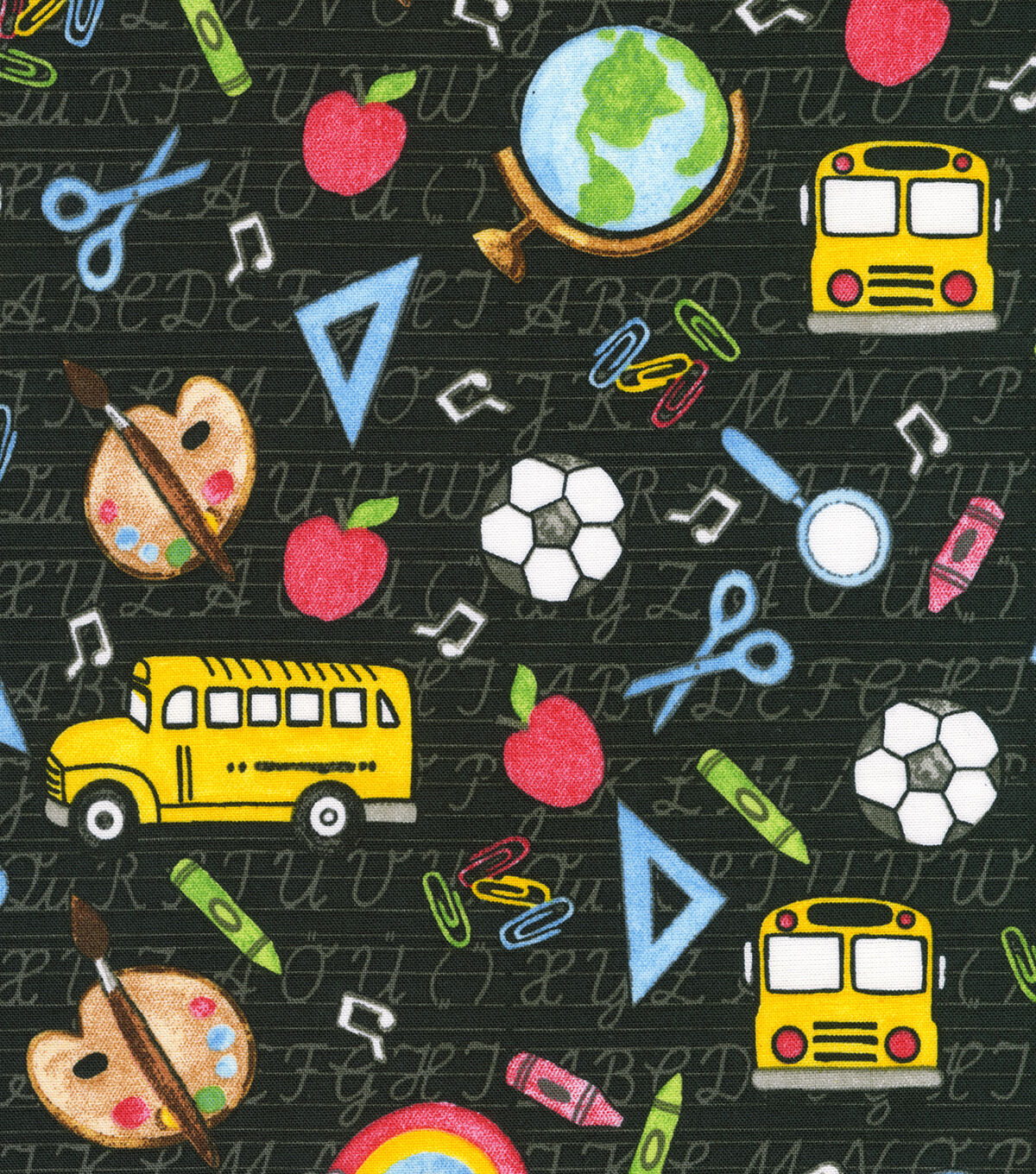 Robert Kaufman School Bus Novelty Cotton Fabric