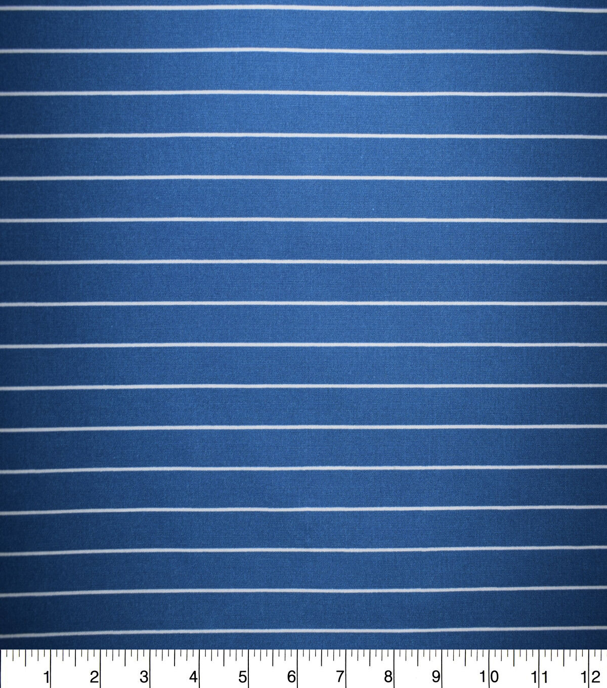 White Stripes on Blue Quilt Cotton Fabric by Quilter's Showcase