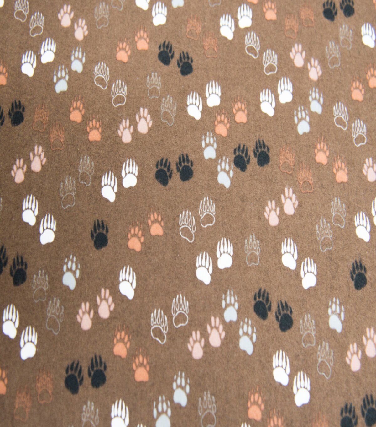 Brown Bear Claws Super Snuggle Flannel Fabric