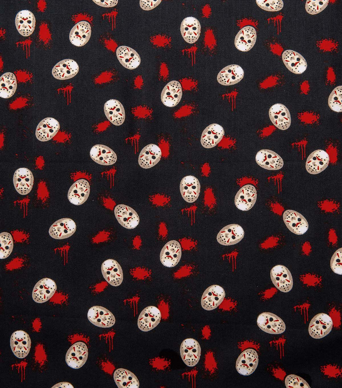 Friday The 13Th Mask Toss Cotton Fabric