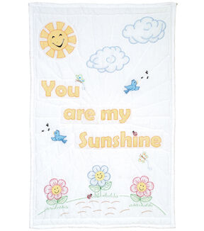 Jack Dempsey 40 x 60 You are My Sunshine Stamped Crib Quilt Top