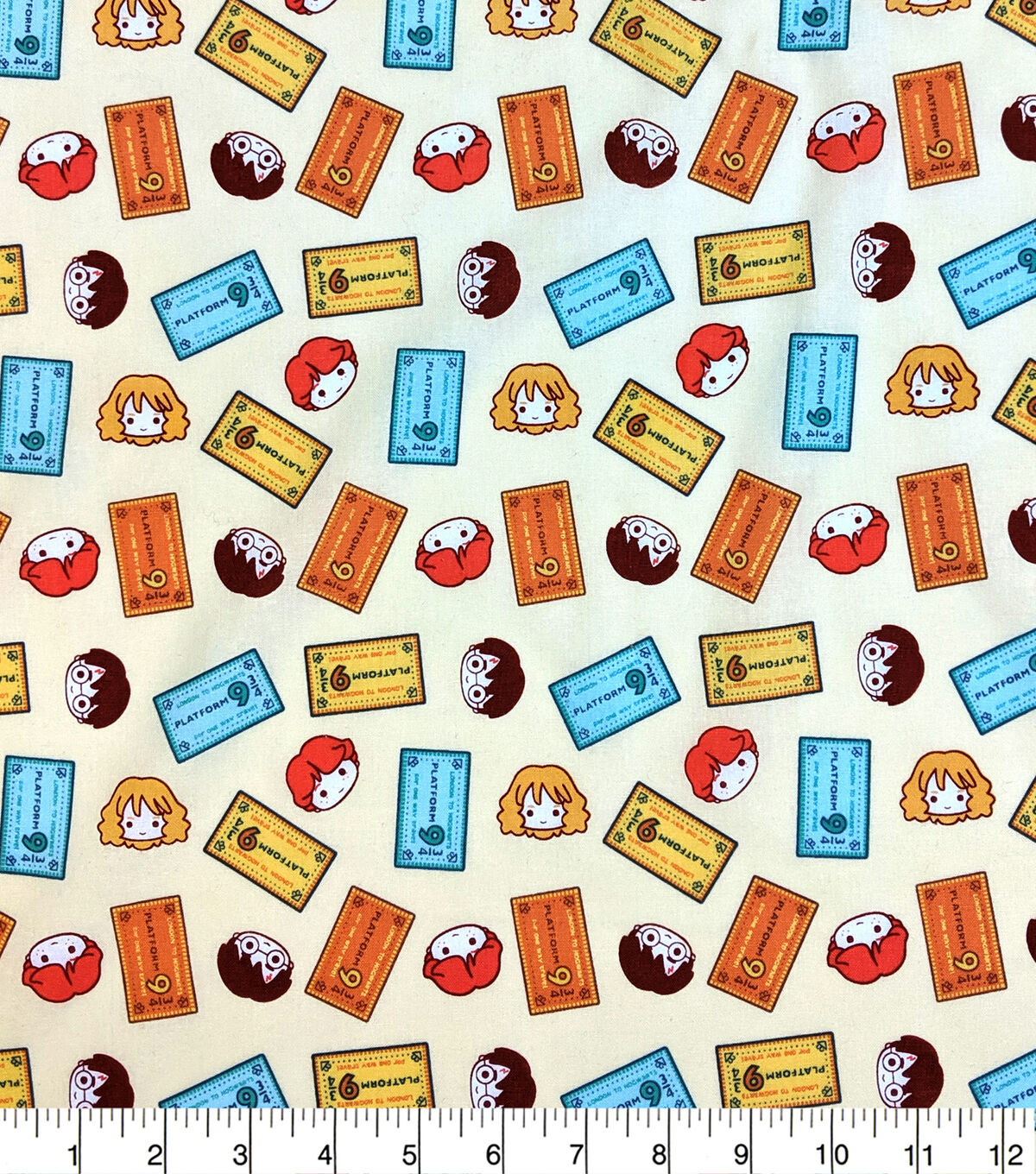 Harry Potter Cotton Fabric Baby Train Ticket