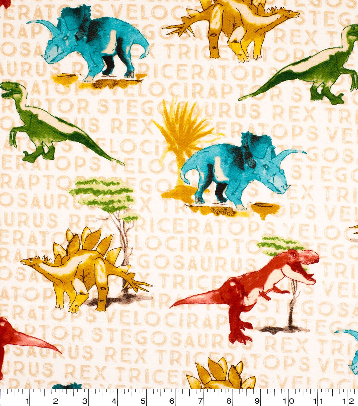Super Snuggle Flannel Dino Words