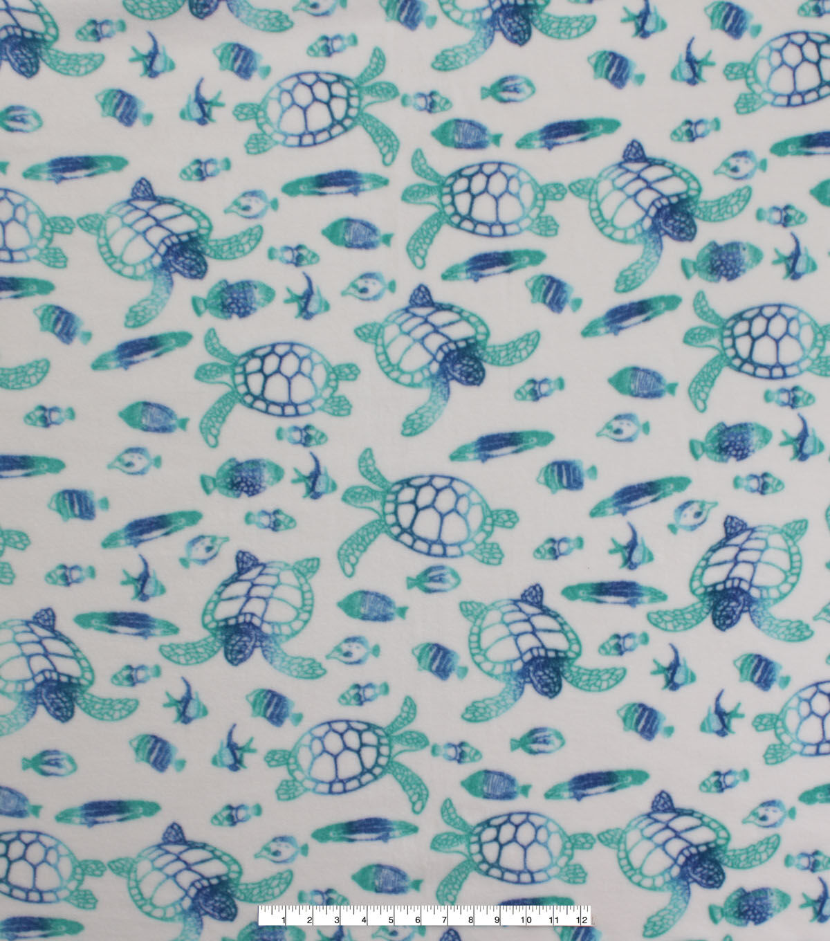 Gradient Sea Turtles Anti Pill Fleece Fabric
