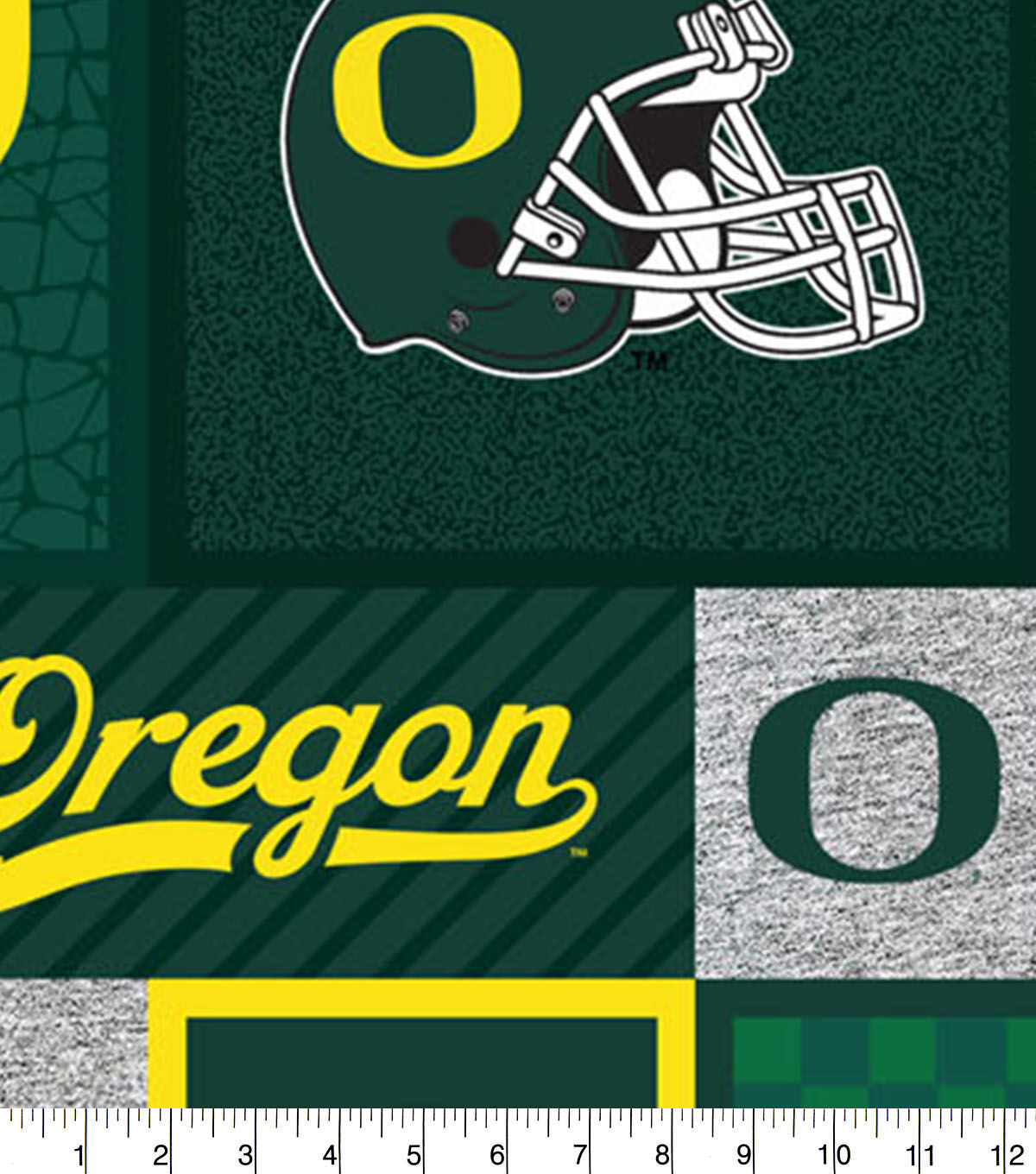 Oregon Ducks Fleece Fabric College Patches