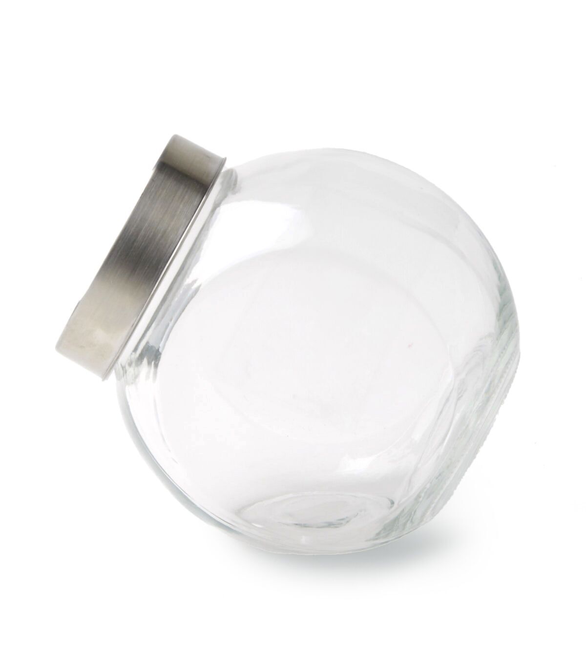 6 Round Tilted Glass Jar With Lid by Park Lane