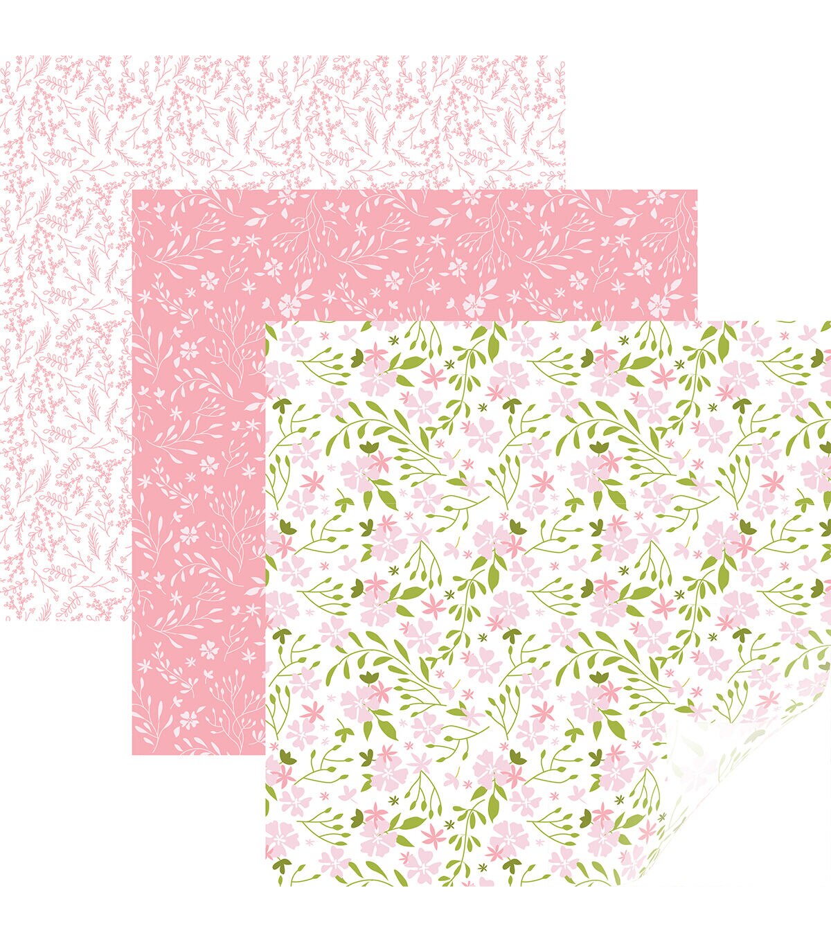 Cricut 12 x 17 Pink In Bloom Patterned Iron On Samplers 3ct
