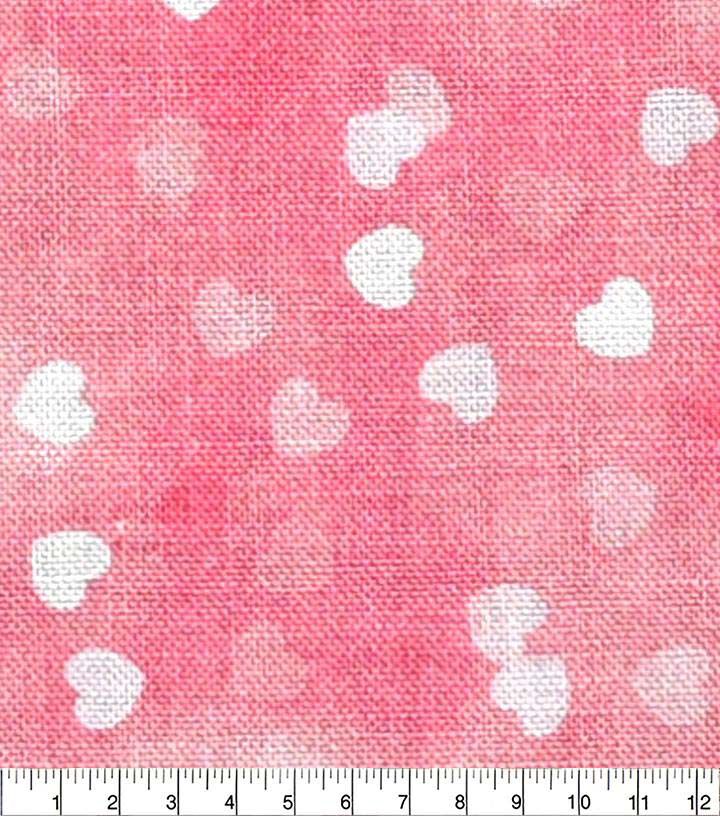 White Hearts Cotton Fabric by Keepsake Calico