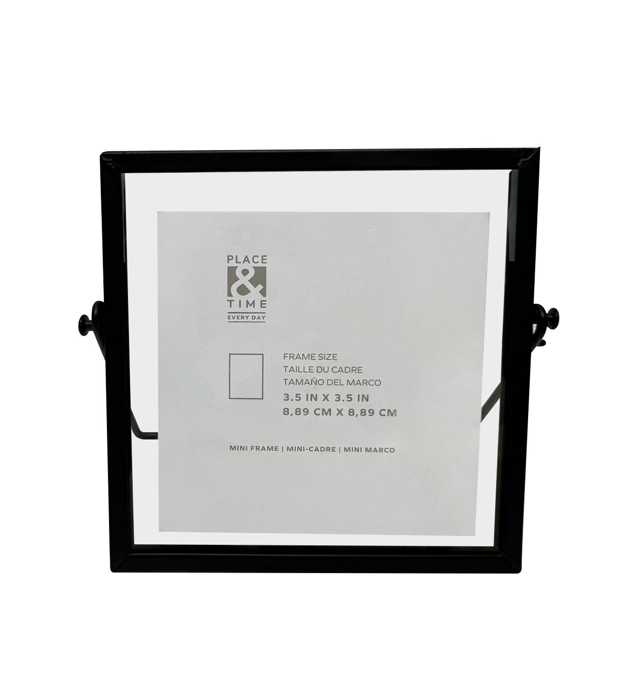 3.5 Black Edged Transparent Tabletop Picture Frame by Place & Time