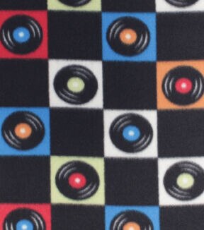 Record Toss Blizzard Fleece Fabric