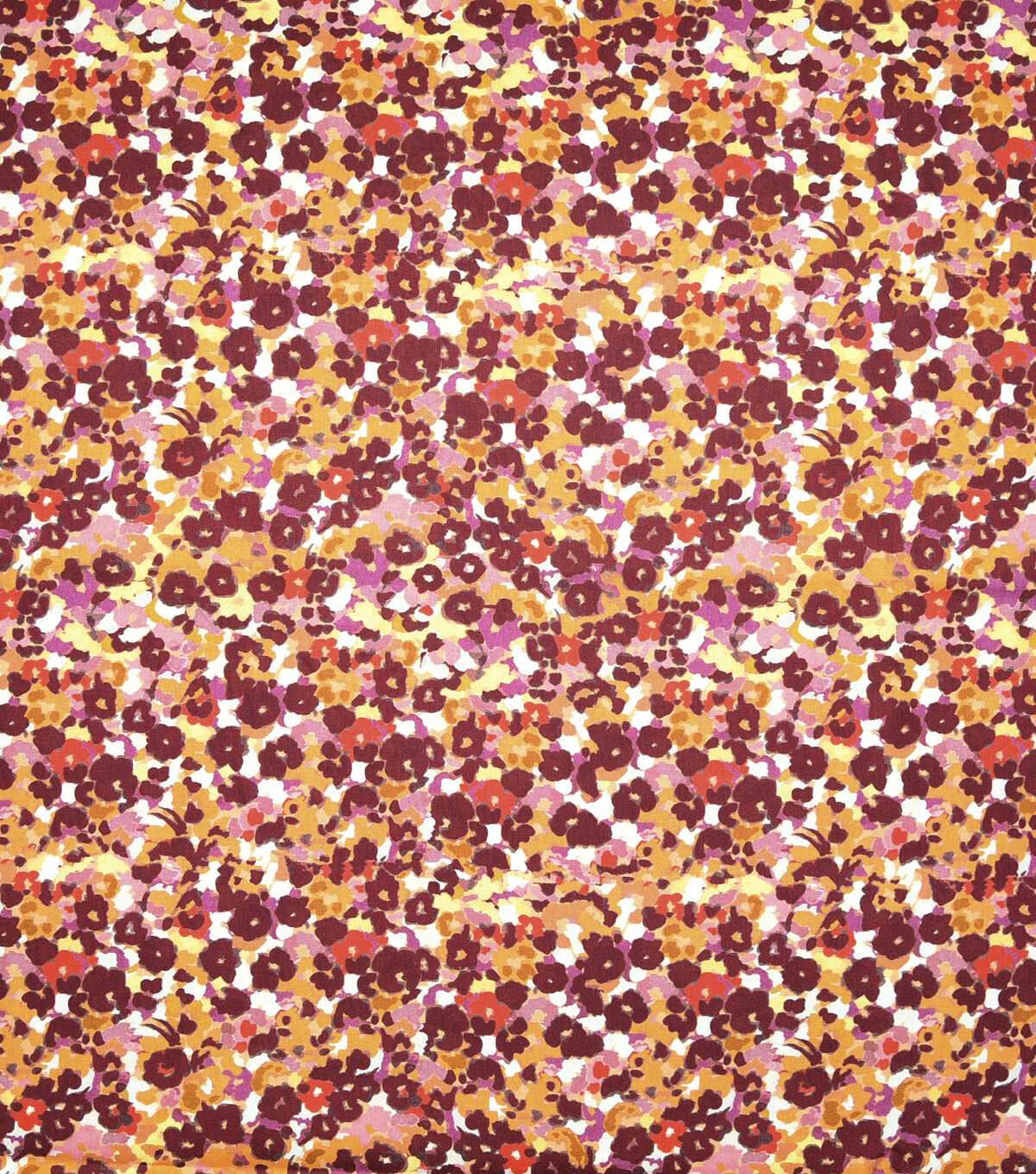 Orange & Red Floral Quilt Cotton Fabric by Keepsake Calico