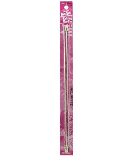 Susan Bates Silvalume Single Pt Needles 10 Size 1