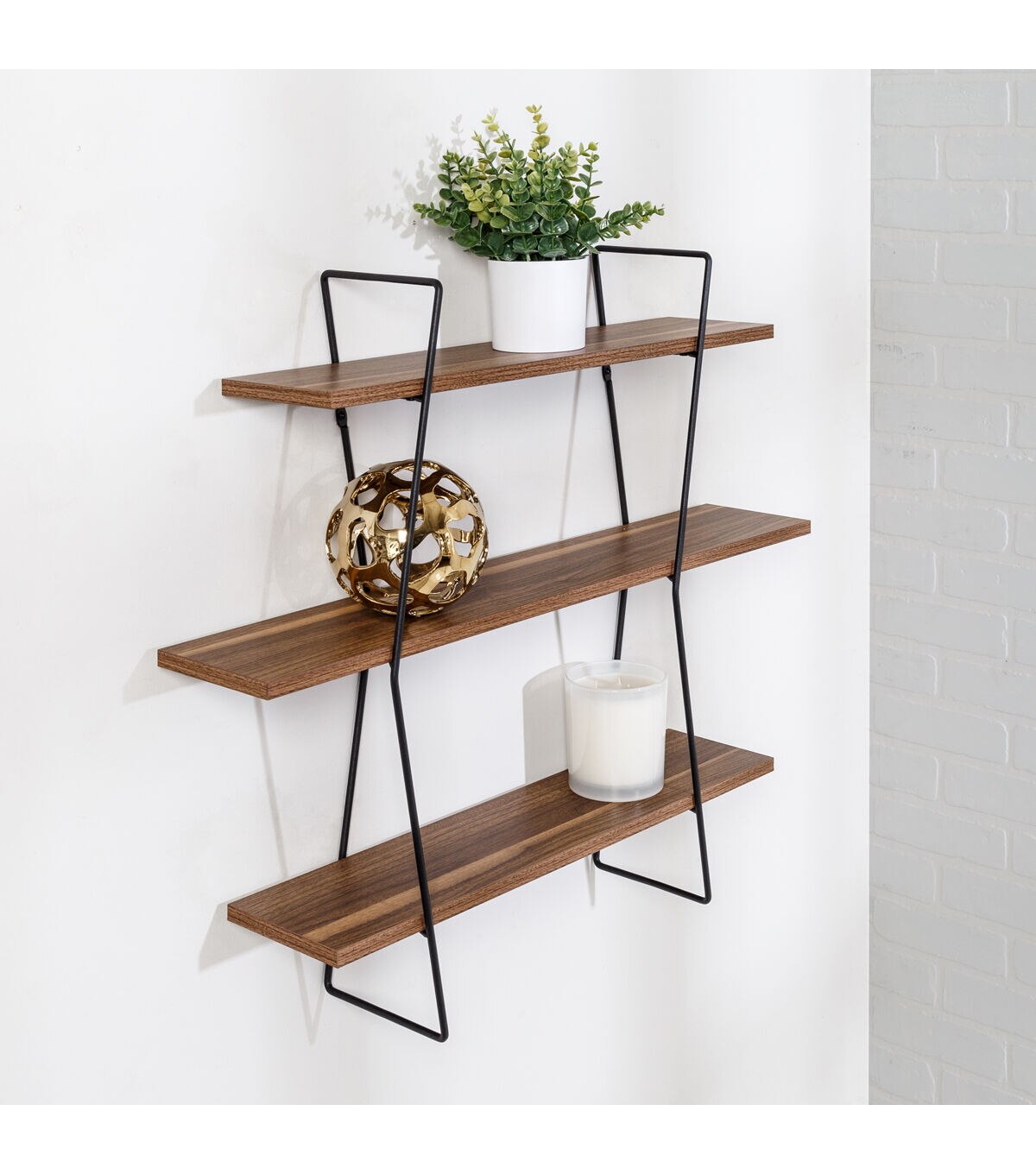 Honey Can Do Three Tier Decorative Wall Shelf